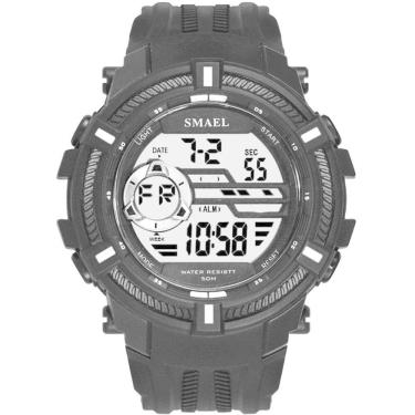 Imagem de Relógio Masculino Smael Digital 1616 Preto E Branco