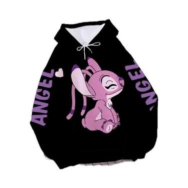 Imagem de Moletom Unissex Disney Stitch Angel Monster Com Capuz E Bolso Para Mul