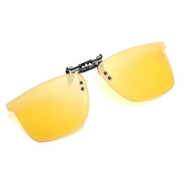 Imagem de Óculos de visão noturna polarizados com clipe e proteção UV para ciclismo, direção e equitação, óculos de sol para homens e mulheres, 6,13,9 * 4,4 cm