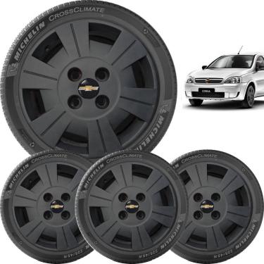 Imagem de 4X Calota Chevrolet Aro 13 Preto 057Cb