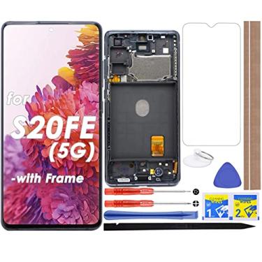 Imagem de Tela LCD de substituição de tela sensível ao toque para Samsung Galaxy S20 FE 5G SM-G781 SM-G781B SM-G781U SM-G781F/DS SM-G781W 6,5 polegadas (com moldura)