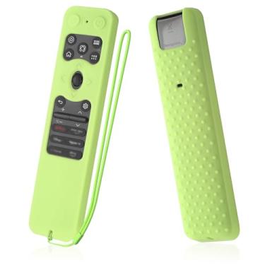 Imagem de AKSHFETH Capa de silicone para controle remoto LG MR25GA compatível com LG OLED Smart TV C5 B5 G5 M5 série 2025 capa protetora (verde brilhante)