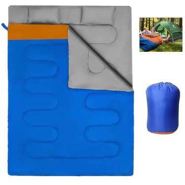 Imagem de Saco De Dormir Casal ou Solteiro 2,2m x 1,5m, Saco de Dormir Duplo para Adultos,Duas Pessoas para Todas As Estações, Saco de Dormir para 2 Pessoas para Acampamento