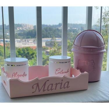 Imagem de kit organizador makeup ROSE - klife