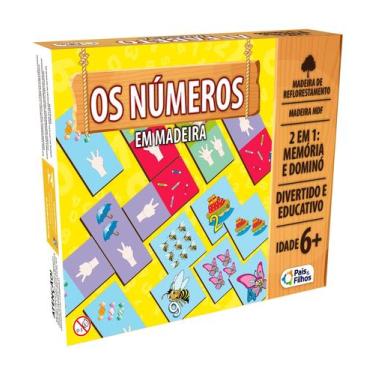 Imagem de Jogo Educativo Os Numeros Em Madeira 48 Peças - Pais & Filhos