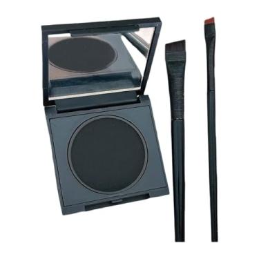 Imagem de MotiveTech Delineador em pó para sobrancelhas, conjunto versátil e fácil de aplicar para maquiagem dos olhos, delineador portátil de alta pigmentação e sombra, Preto