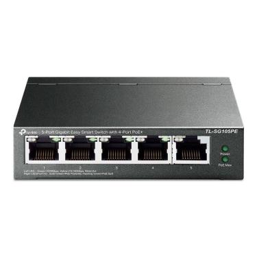Imagem de Switch Gigabit Easy Smart 10-100-1000 C- 5 Portas (sendo 4 Poe) Tl-sg105pe Smb