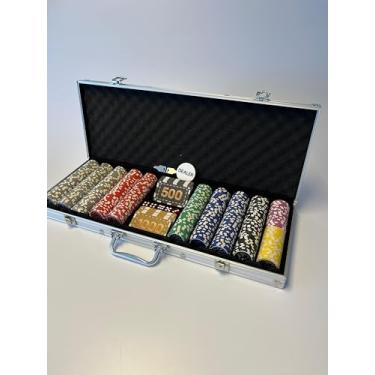 Imagem de Maleta de Poker Profissional, 500 Fichas Holográficas, 7 Cores, com Estojo de Alumínio