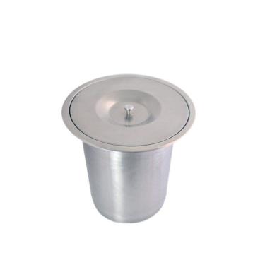 Imagem de Lixeira De Embutir Redonda Pia Cozinha Inox 5 Litros