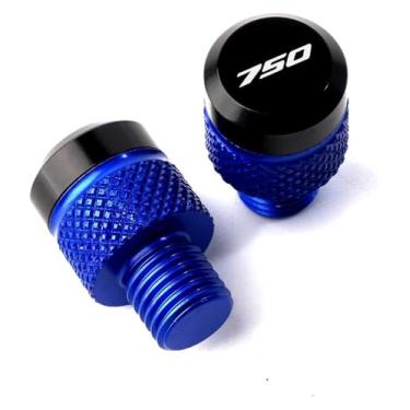 Imagem de BYYINGSUS Espelhos de motocicleta com parafusos de plugue de furo compatível com Forza750 NSS 750 FO&RZA 350 NSS350 FO&RZA 250 300 capa de furo CNC (Azul-750)