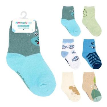 Imagem de Kit 6 Pares Meia Infantil Menino Pimpolho Tam. 26-30,  Kit - 3 (9893)