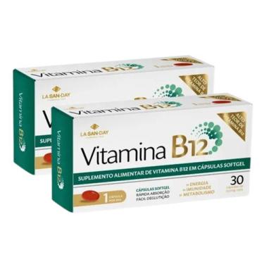 Imagem de Kit 2 Vitamina B12 Metilcobalamina C/30 Cáps - La San-Day - La San Day