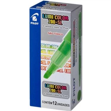Imagem de Caixa Caneta Marca Texto Lumi Color 200sl - 12 Unidades - Pilot Verde