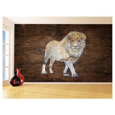 Imagem de Papel De Parede Animais Pop Art Leão Rei Selva 3,5M Pxa52