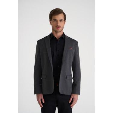 Imagem de Blazer Docthos 466 Slim Malha Lisa, 136 mescla escuro, 44