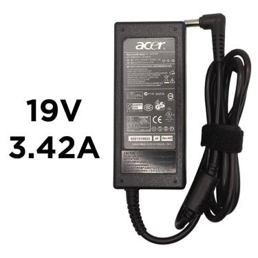 Imagem de Fonte Compatível Notebook Acer, 19V, 3.42A,5.5Mm X 1.7Mm