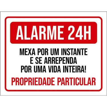 Imagem de Kit 3 Placas Alarme 24 Horas Mexa Instante E Se Arrependa
