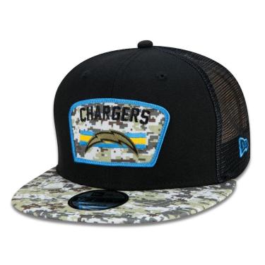 Imagem de Boné 9Fifty Trucker Los Angeles Chargers Salute To Service NFL Snapback Aba Reta New Era Masculino-Masculino