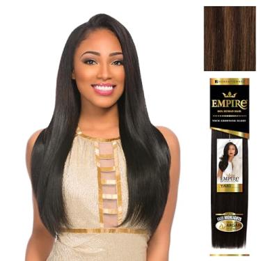 Imagem de Sensationnel Empire yaki human hair - tangle free weaving for quick weave and sew in styles for faux highlights - 1 pack (20 inch, S4/30)