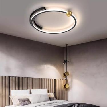 Imagem de Luminária de teto LED regulável com controle remoto Luminária de teto Cryl Abajur ajustável Cor/brilho Luminária de quarto Iluminação de restaurante Sala de jantar Cozinha Luz de teto intern