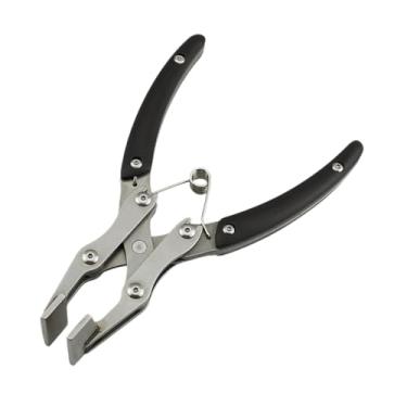 Imagem de Colaxi Alicate de pressão para couro, acessórios para marroquinaria, cabo confortável, alicate plano profissional e portátil para economia de trabalho, para, Max Jaw 12mm