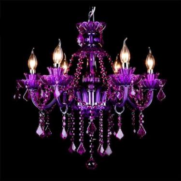 Imagem de Lustre de cristal europeu de luxo para sala de estar, sala de jantar, quarto, villa, hotel, ktv, bar, 8 luzes, estilo vela, pendente