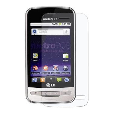 Imagem de Amzer Protetor de tela super transparente com pano de limpeza para LG Optimus M MS690-1 pacote - Embalagem sem frustração