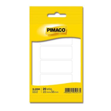 Imagem de Etiqueta adesiva Q-2050 retangular branca - Pimaco