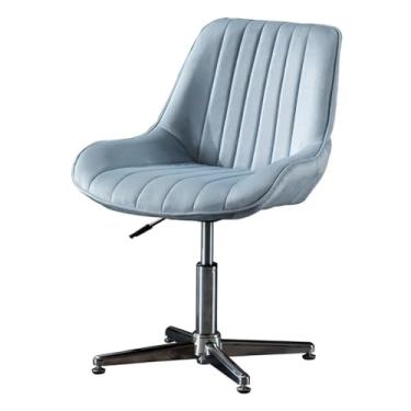 Imagem de Cadeira de escritório, cadeira de escritório sem braços e sem rodas, cadeira de escritório para casa com acolchoado grosso, cadeira de computador de trabalho larga para espaços pequenos, cadeira