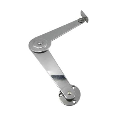 Imagem de Fenteer Suporte de dobradiça para tampa dobrável Suporte de dobradiça de ferro resistente Abertura e fechamento suaves de armário dobrável para reparo de, Instalação Do Lado Direito