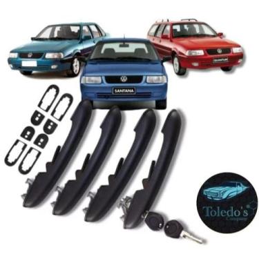 Imagem de kit 04 Maçanetas Externas VW Santana / Quantum após 1998 Dianteiras e 