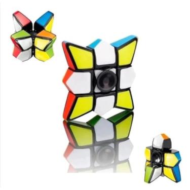 Imagem de Cubo Mágico Spinner Portátil – 2 em 1 Quebra-Cabeça e Hand Spinner, Estimula o Cérebro e Reduz a Ansiedade