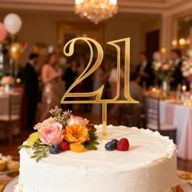 Imagem de Topo de bolo dourado de acrílico número 30, decoração de bolo feliz de 30 anos, decoração de palheta de bolo de trinta anos para celebração de artigos de festa de 30 anos, 16,3 cm (18)