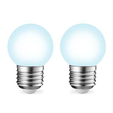 Imagem de Lâmpada LED para geladeira G45 - Equivalente a 40W, 5W, 6000K Daywhite, 95+ CRI, base E26, impermeável IP44 - Espectro completo para cozinha, freezer, banheiro, escritório, penteadeira e plantas de