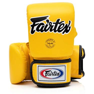 Imagem de Luvas de Muay Thai da Fairtex TGO3 TGT7 Treinamento e Bolsa de Sparring Luvas de Boxe para Kick Boxing MMA K1, TGO3 - Amarelo - XL