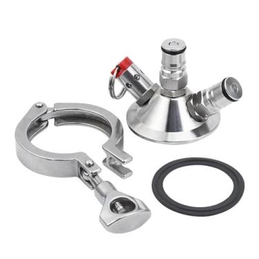 Imagem de Fabricação caseira de cerveja Sankey Keg Ball Lock Tri-Clamp Conversion Kit, 2'' Tri-Clover Clamp Connector Commercial Beer Keg Adapter Tapping Head dispenser Acessórios para vinho