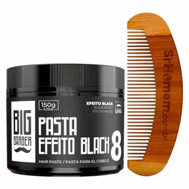 Imagem de Kit Pasta Para Cabelo Black 150g e Pente Curvo Big Barber