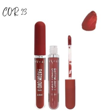 Imagem de Batom LÍquido Matte Ovo Alta Fixação Pigmentação Vivai 2,5ml (Cor23)