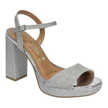 Imagem de Sandália Vizzano Salto Alto Meia Pata 6551.100 Glitter Prata