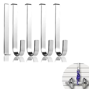 Imagem de 4 ganchos de tapume, gancho de fibra de cimento com uma ferramenta de instalação, ganchos de revestimento de placa de cimento de fibra, sem necessidade de perfuração