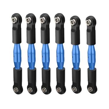 Imagem de NMNRC Alloy Turnbuckles Camber Links Kit Compatible with Arrma 1/8 Typhon 3S BLX & 550 Mega 1/10 Big Rock V3 Series Upgrades Part Blue