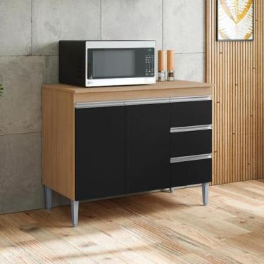 Imagem de Balcão de Cozinha Gabinete 100cm Andréia Sem Tampo AJL - AJL MÓVEIS, A