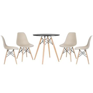 Imagem de Loft7, Mesa redonda Eames 70 cm + 4 cadeiras Eiffel DSW