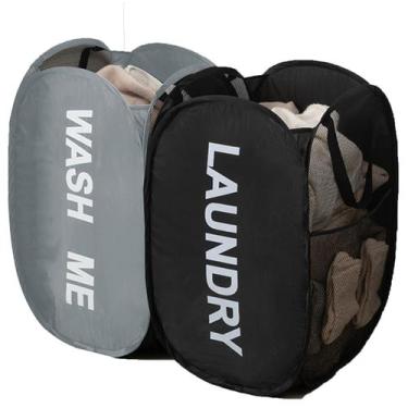 Imagem de Cesto de roupa suja Alter Dobrável Mesh Pop Up, pacote com 2 unidades,