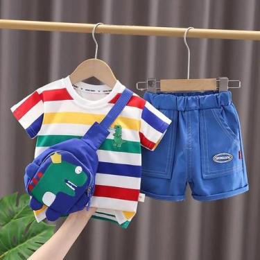 Imagem de Conjunto de Roupas Infantil de Verão com Estampa de Dinossauro - Menin