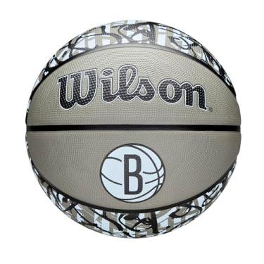 Imagem de Wilson NBA Team Graffiti Basketball - Brooklyn Nets, tamanho 18-75 cm