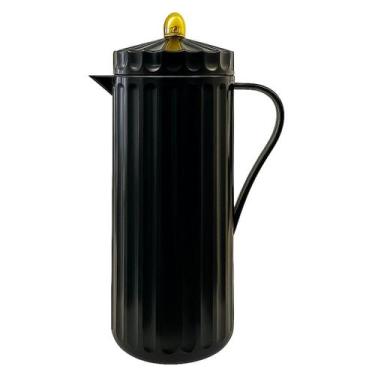 Imagem de Garrafa Térmica De Café Premium Cozinha Casa Chá Água Detalhe Dourado 