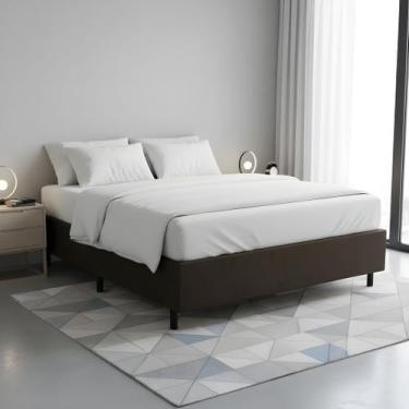 Imagem de Base Cama Box Casal Padrão 138x188x37 Cor Marrom - Mundo Das Beliches