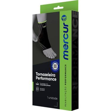 Imagem de Tornozeleira Reabilitação Performance Mercur Tamanho M Preta 1 Unidade