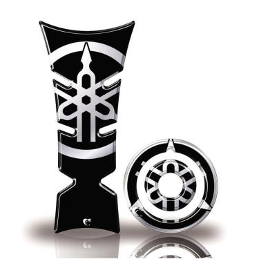 Imagem de Kit Protetor De Tanque E Bocal Moto Yamaha Diapasão Preto